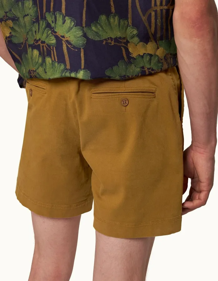 Orlebar Brown Day Shorts Men Bulldog StretchCotton Golden Khaki