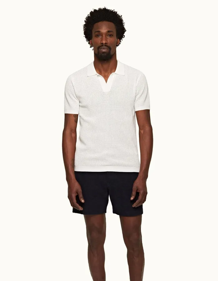 Orlebar Brown Day Shorts Men Bulldog Towelling Night Iris