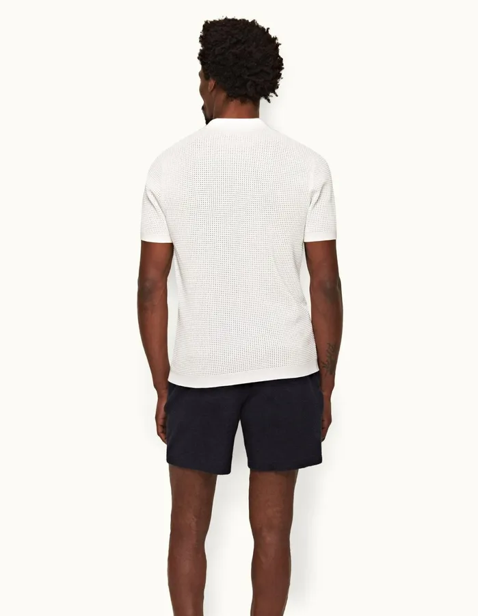 Orlebar Brown Day Shorts Men Bulldog Towelling Night Iris
