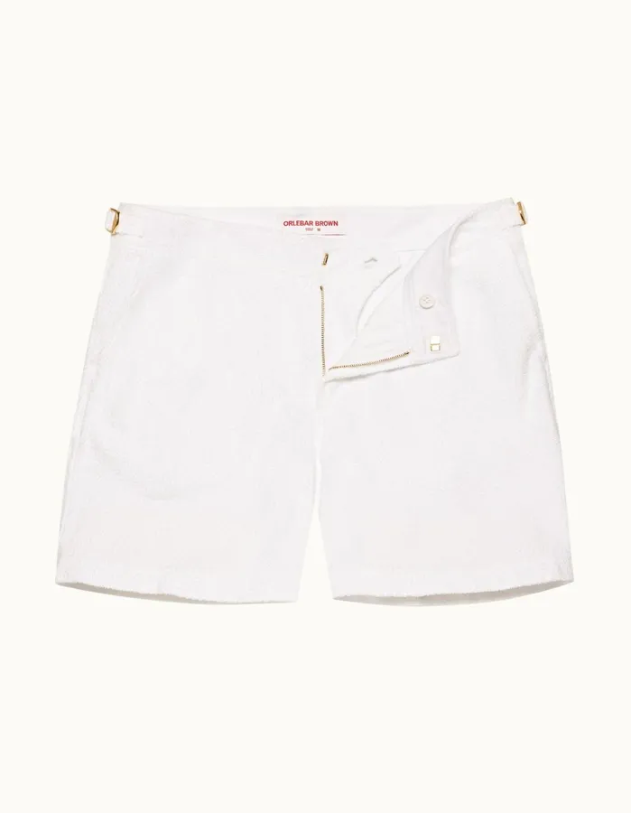 Orlebar Brown Day Shorts Men Bulldog Towelling White