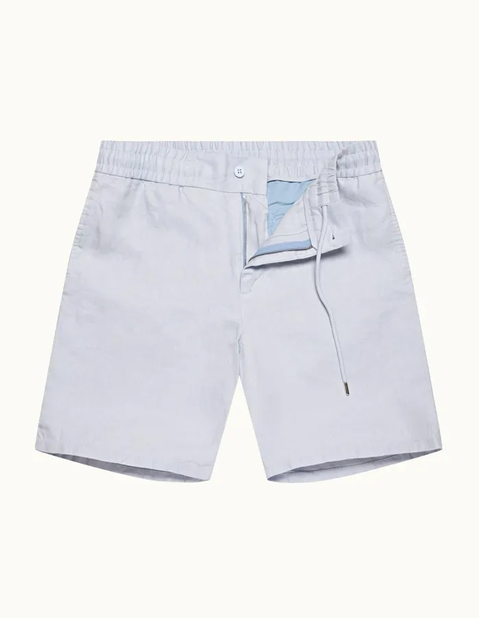Orlebar Brown Day Shorts Men Cornell Linen Light Island Sky