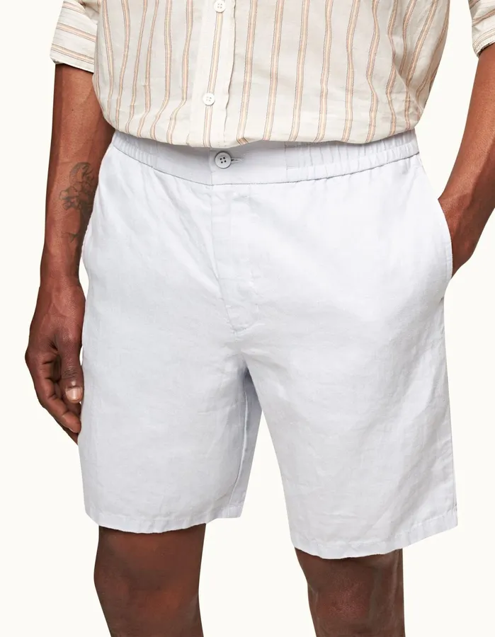 Orlebar Brown Day Shorts Men Cornell Linen Light Island Sky