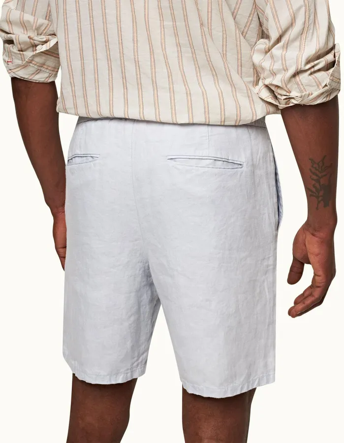 Orlebar Brown Day Shorts Men Cornell Linen Light Island Sky