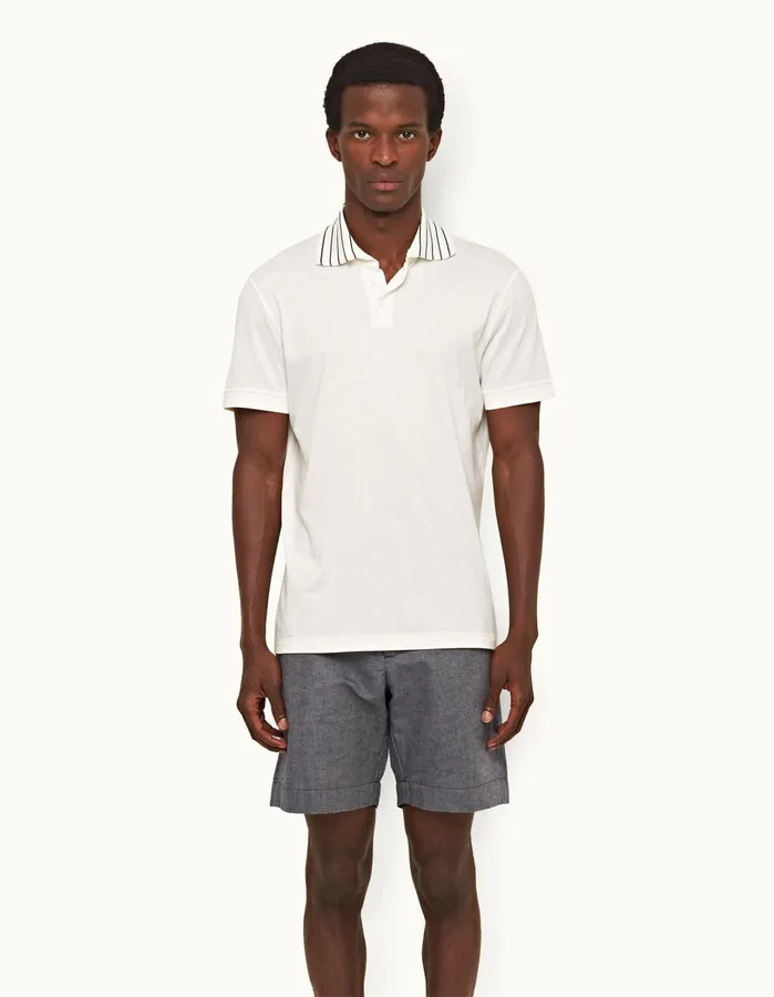 Orlebar Brown Day Shorts Men Harrop Linen Navy