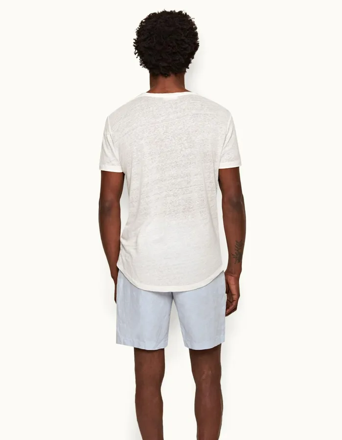 Orlebar Brown Day Shorts Men Norwich Linen Light Island Sky