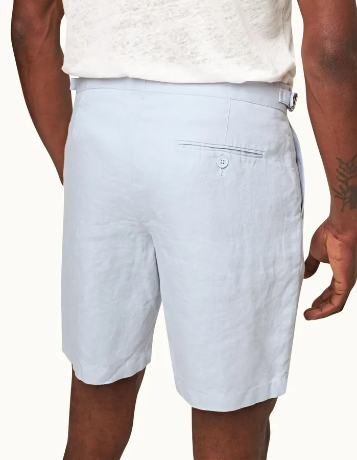 Orlebar Brown Day Shorts Men Norwich Linen Light Island Sky