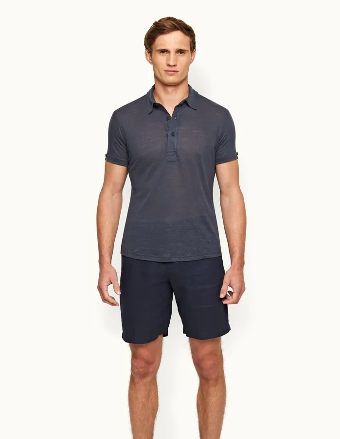 Orlebar Brown Day Shorts Men Norwich Linen Navy