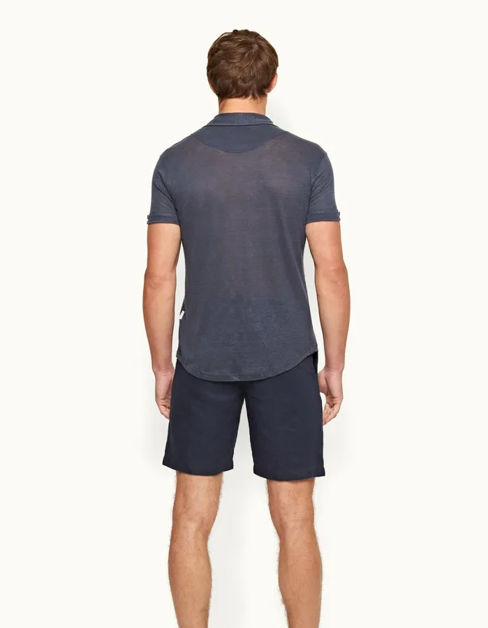 Orlebar Brown Day Shorts Men Norwich Linen Navy