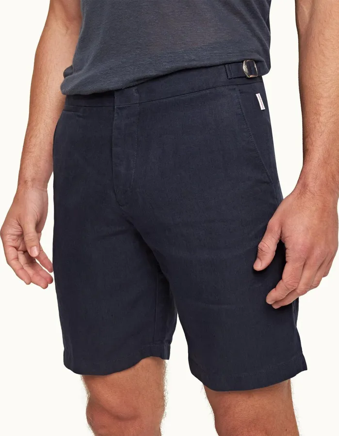 Orlebar Brown Day Shorts Men Norwich Linen Navy