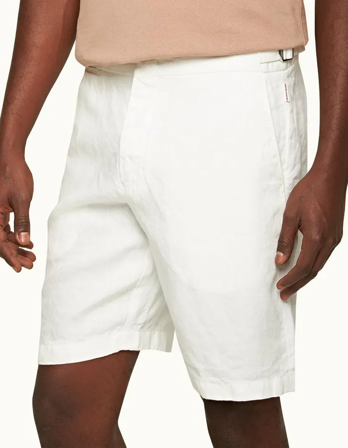 Orlebar Brown Day Shorts Men Norwich Linen White