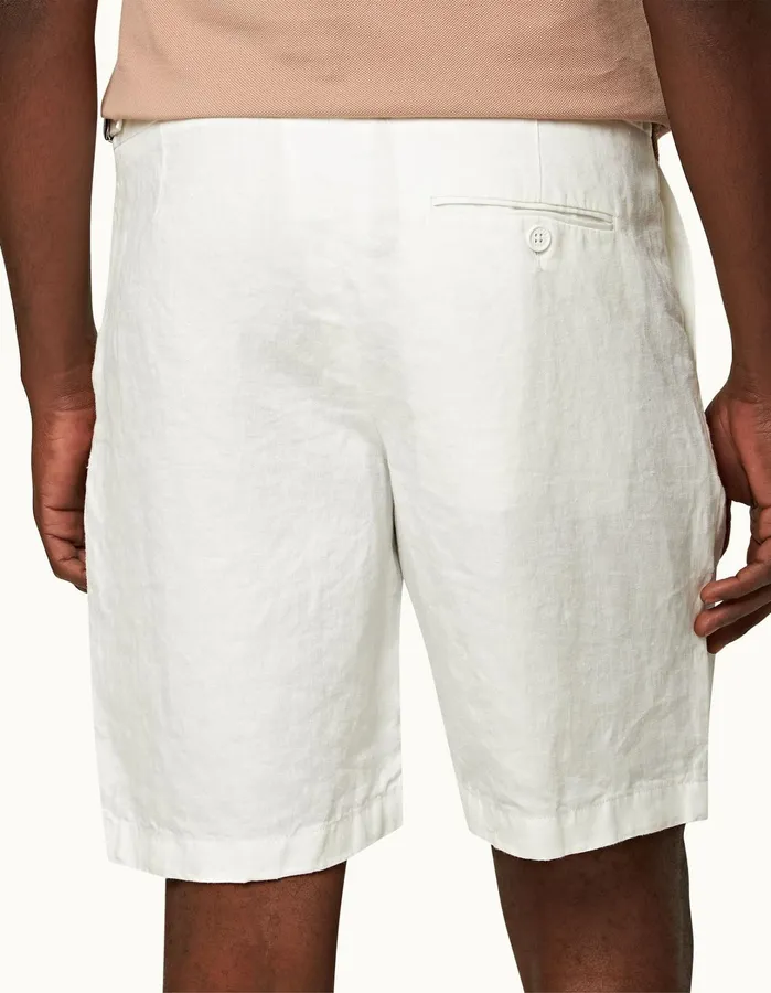 Orlebar Brown Day Shorts Men Norwich Linen White