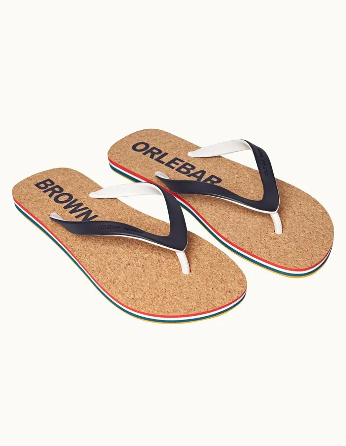Orlebar Brown Footwear Men Haston Cork Navyorange