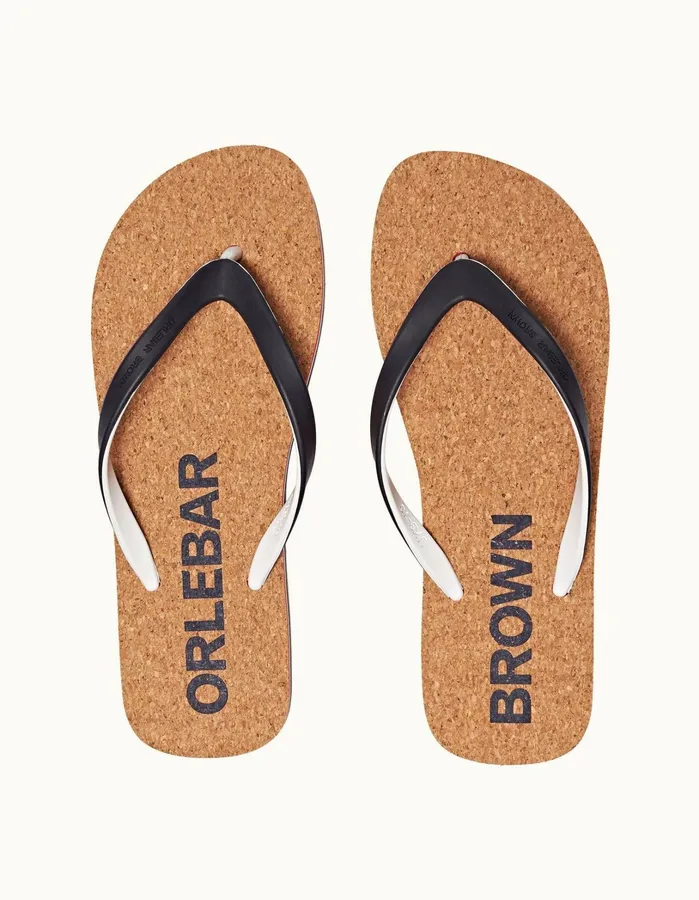 Orlebar Brown Footwear Men Haston Cork Navyorange