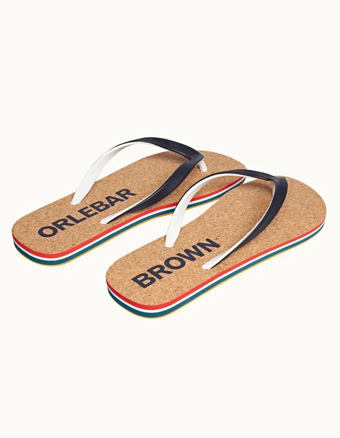 Orlebar Brown Footwear Men Haston Cork Navyorange