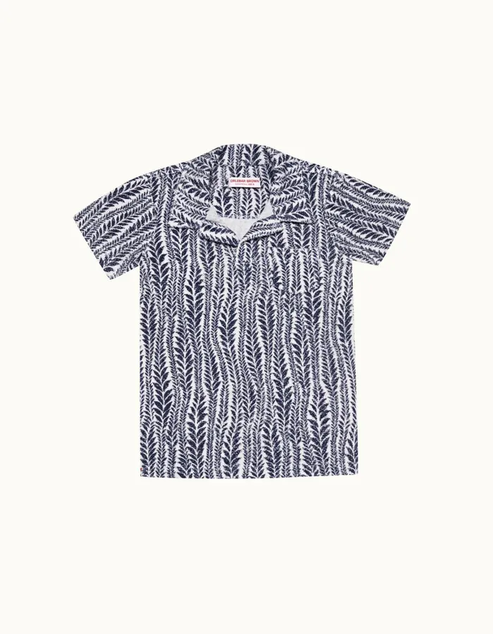 Orlebar Brown Kids Kids Digby Towelling Whitelagoon Blue
