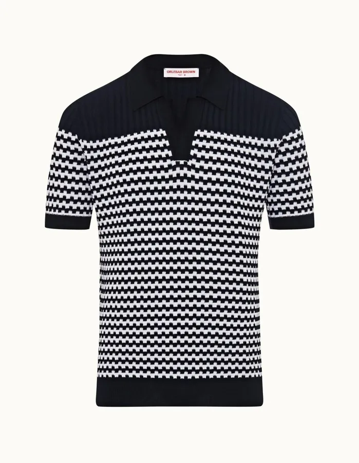 Orlebar Brown Polo Shirts Men Canet Night Iris