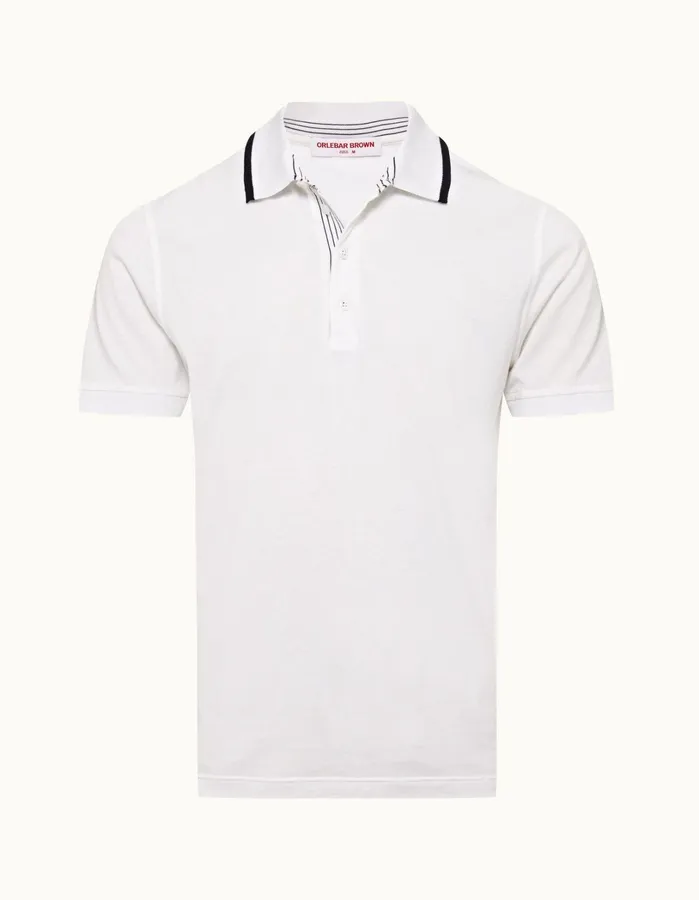 Orlebar Brown Polo Shirts Men Dominic White