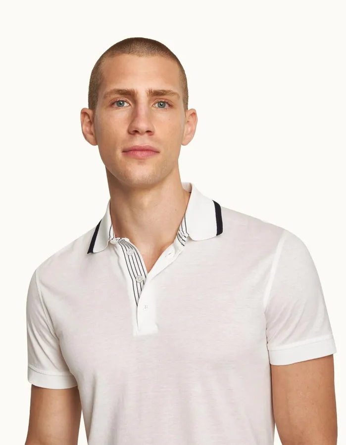 Orlebar Brown Polo Shirts Men Dominic White