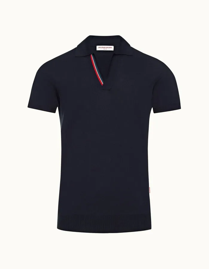 Orlebar Brown Polo Shirts Men Horton Stripe Navy