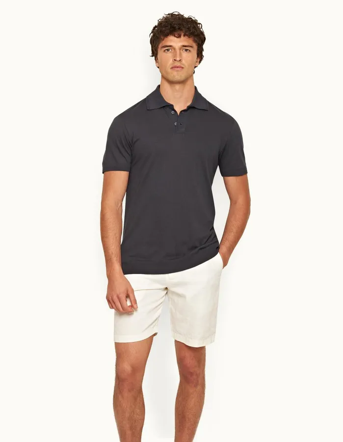 Orlebar Brown Polo Shirts Men Jarrett Piranha Grey