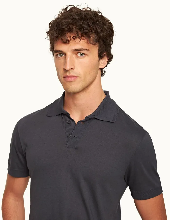 Orlebar Brown Polo Shirts Men Jarrett Piranha Grey