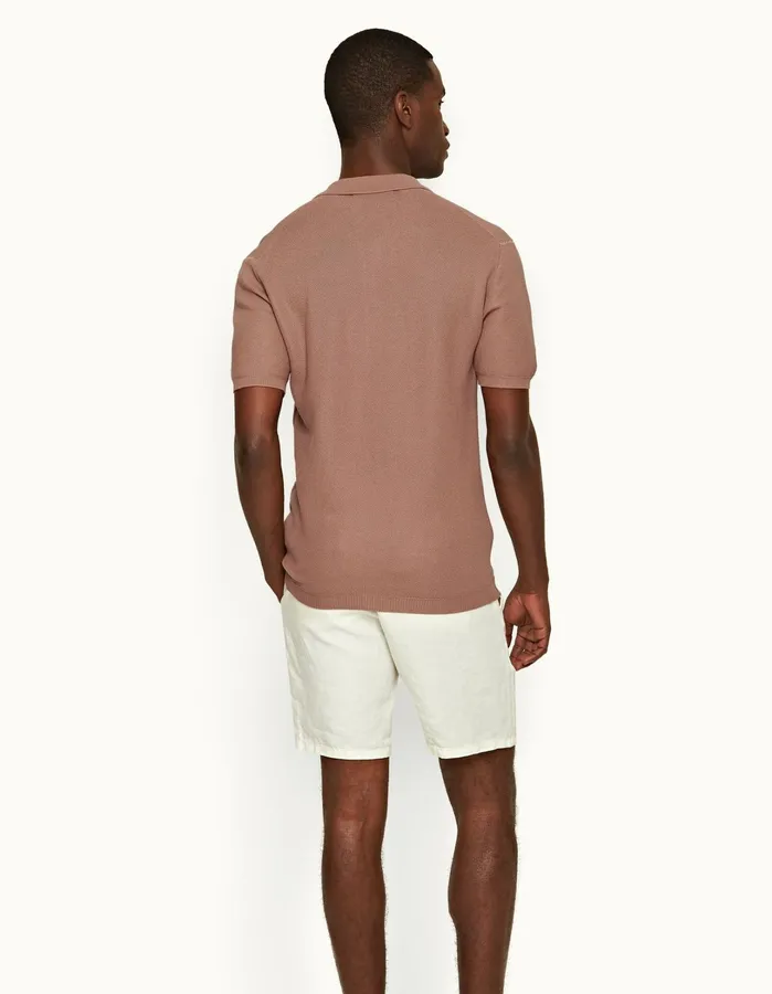Orlebar Brown Polo Shirts Men Maranon Caramel Pink