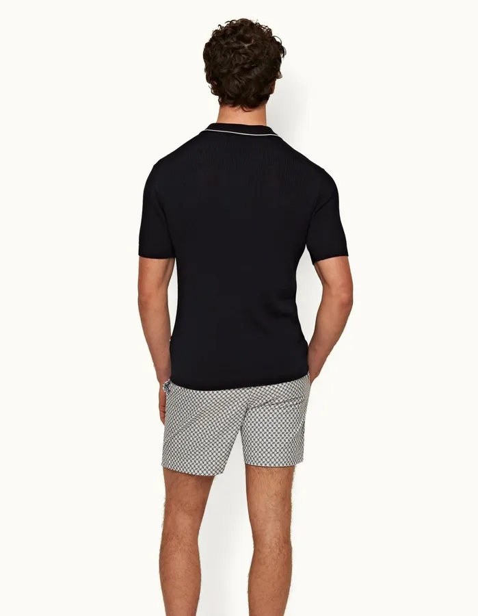 Orlebar Brown Polo Shirts Men Maranon Merino Night Iris