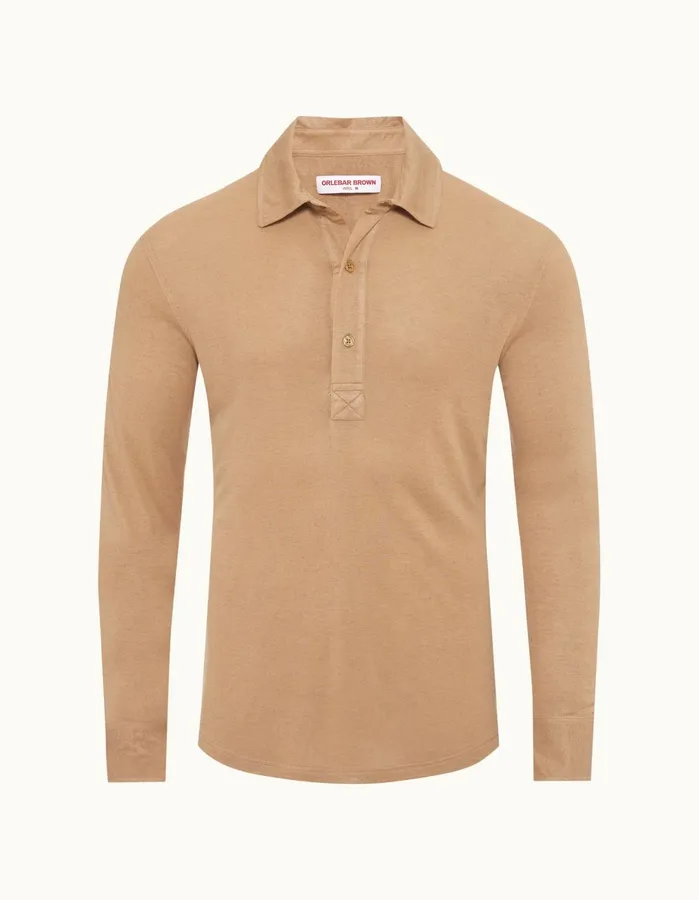 Orlebar Brown Polo Shirts Men Sebastian Cashmere Biscuit