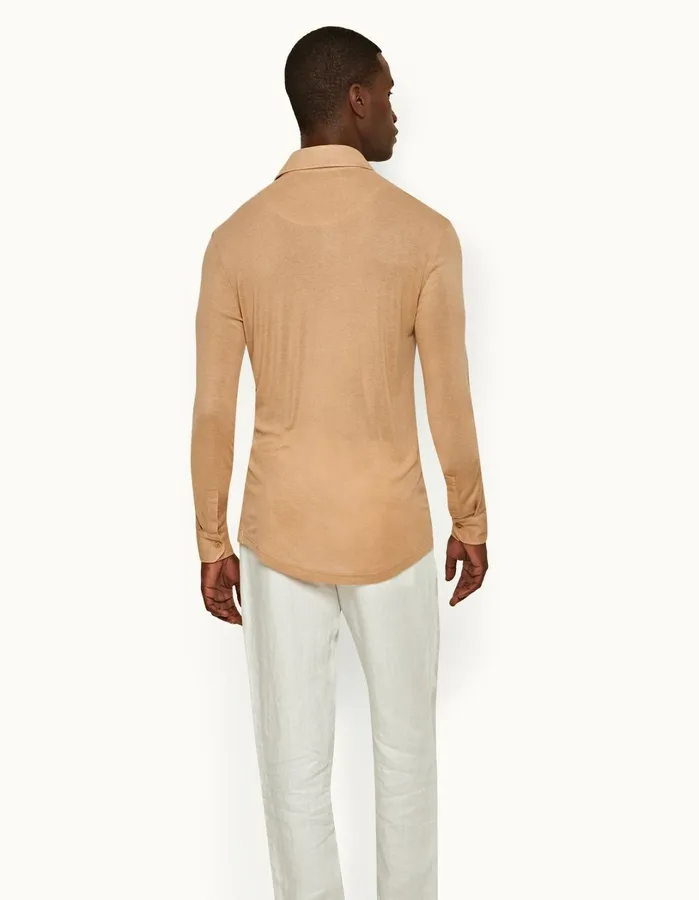 Orlebar Brown Polo Shirts Men Sebastian Cashmere Biscuit