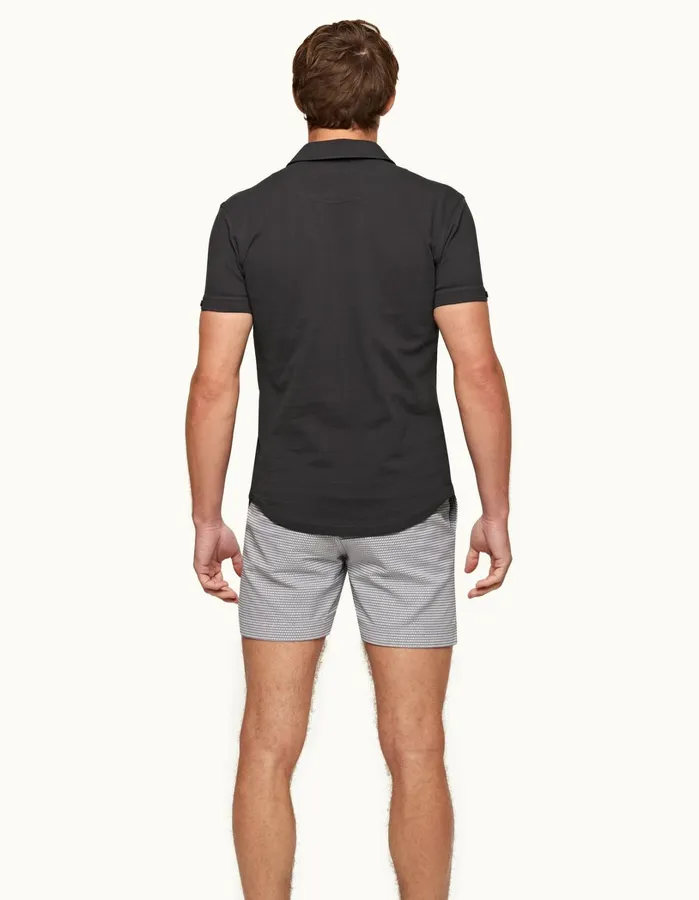 Orlebar Brown Polo Shirts Men Sebastian Piranha Grey
