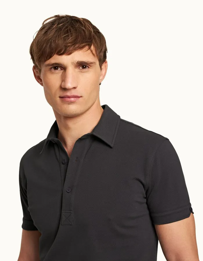 Orlebar Brown Polo Shirts Men Sebastian Piranha Grey