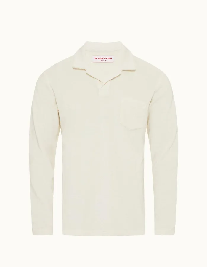 Orlebar Brown Polo Shirts Men Terry Towelling Cashew