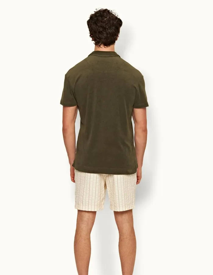 Orlebar Brown Polo Shirts Men Terry Towelling Palm