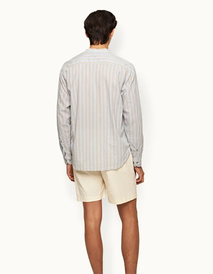 Orlebar Brown Shirts Men Dekker Stripe Island Skywhite
