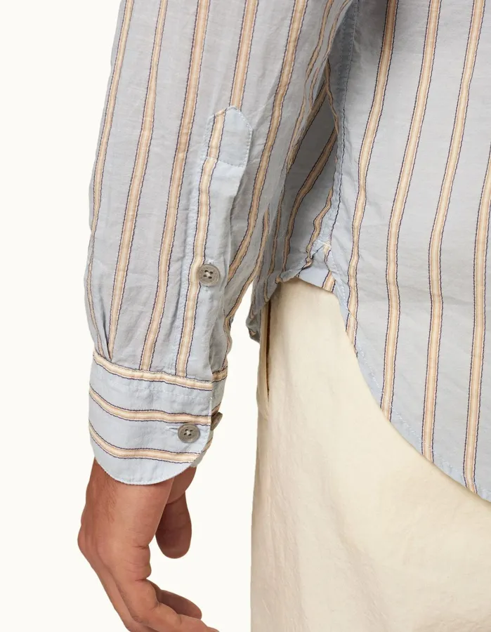 Orlebar Brown Shirts Men Dekker Stripe Island Skywhite