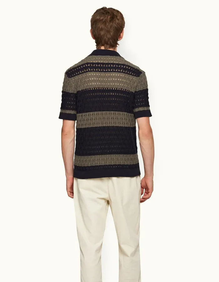 Orlebar Brown Shirts Men Fabien Midnight Navygrey