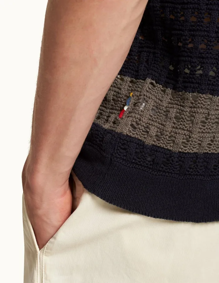 Orlebar Brown Shirts Men Fabien Midnight Navygrey