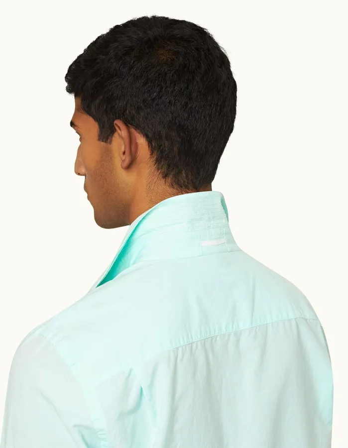 Orlebar Brown Shirts Men Giles Chainstitch Clear Skywhite