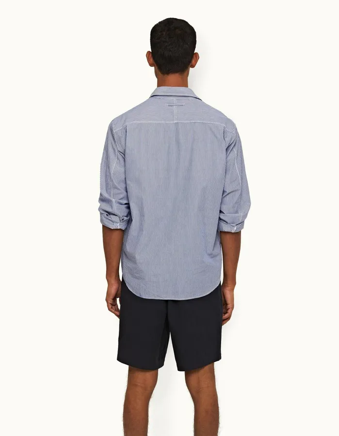 Orlebar Brown Shirts Men Grasmoor Midnight Navywhite