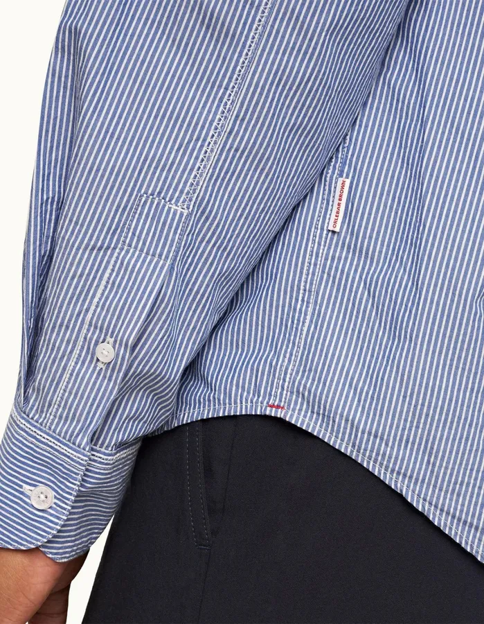 Orlebar Brown Shirts Men Grasmoor Midnight Navywhite
