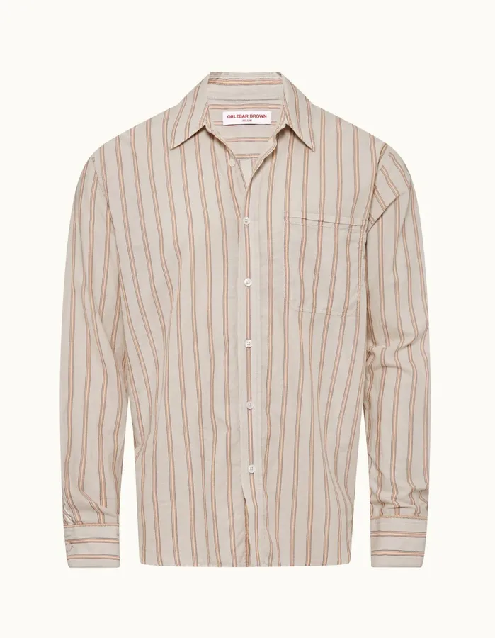 Orlebar Brown Shirts Men Grasmoor Sandbarwhite