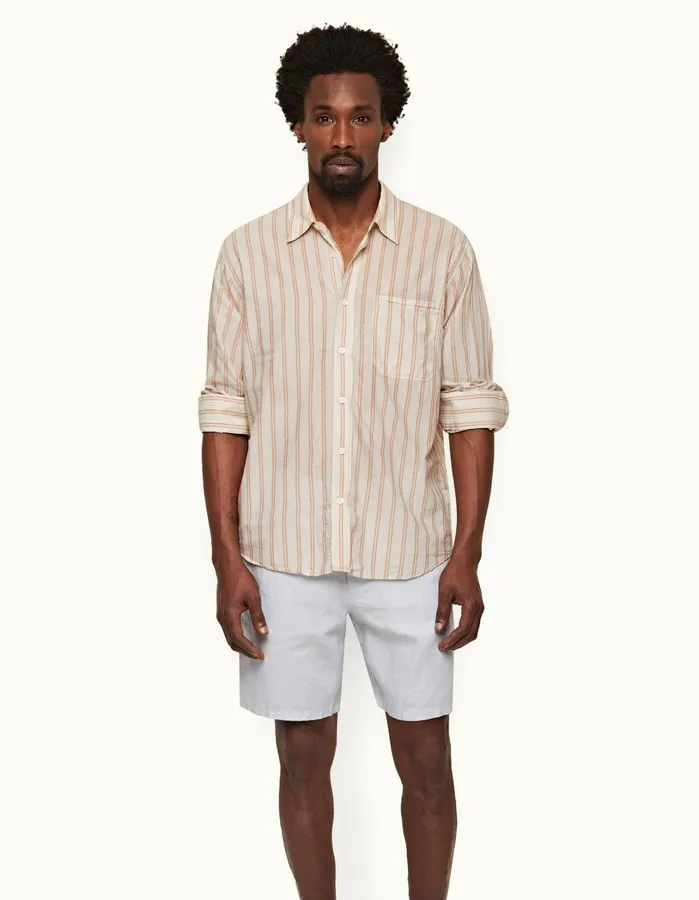 Orlebar Brown Shirts Men Grasmoor Sandbarwhite