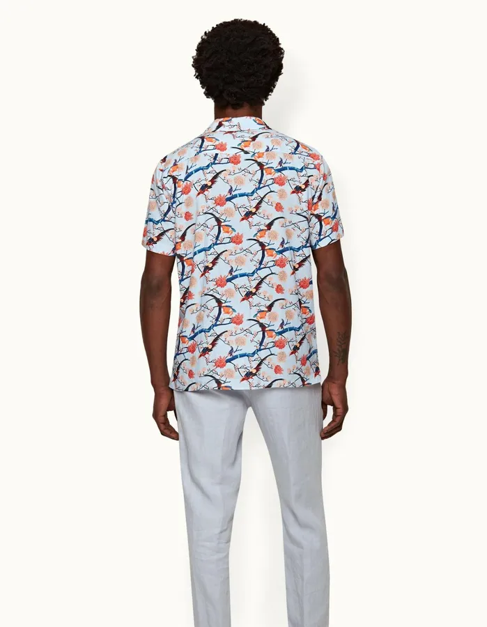 Orlebar Brown Shirts Men Hibbert Light Island Sky