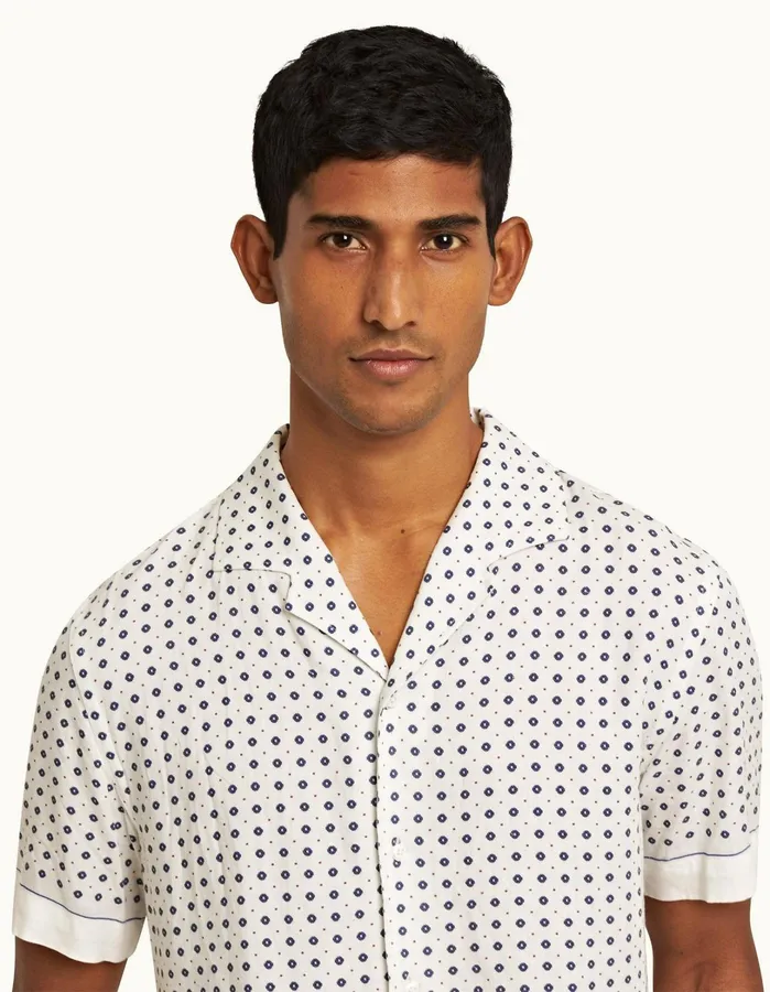Orlebar Brown Shirts Men Hibbert Sea Mist