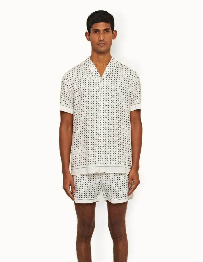 Orlebar Brown Shirts Men Hibbert Sea Mist