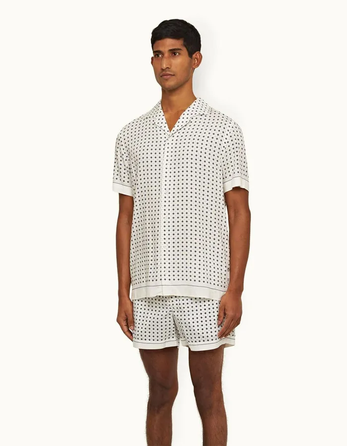 Orlebar Brown Shirts Men Hibbert Sea Mist