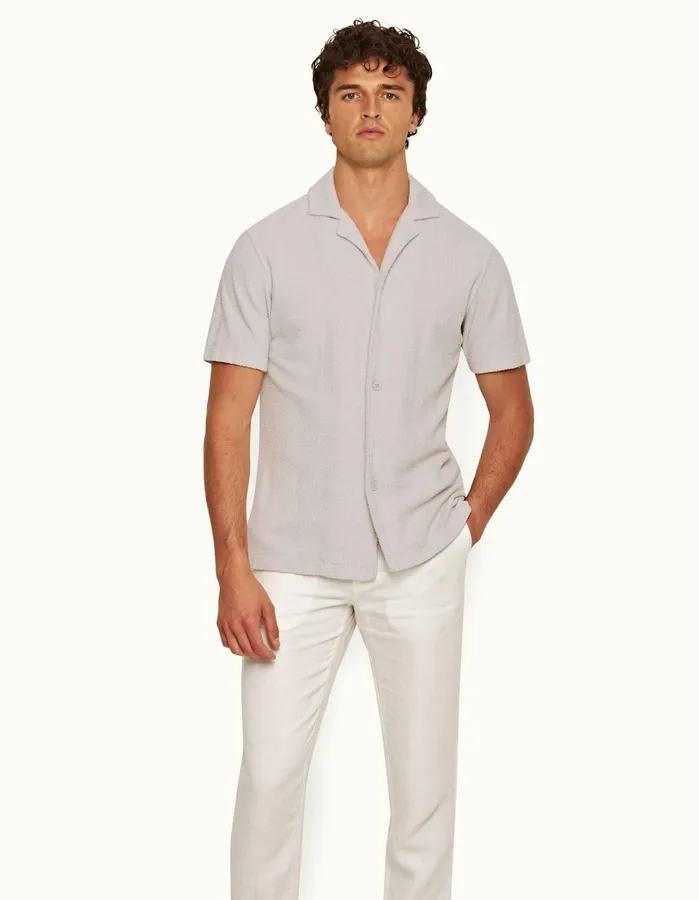 Orlebar Brown Shirts Men Howell Towelling Cinder