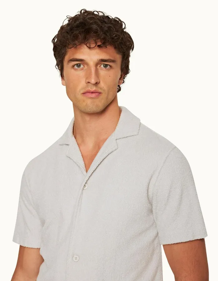 Orlebar Brown Shirts Men Howell Towelling Cinder