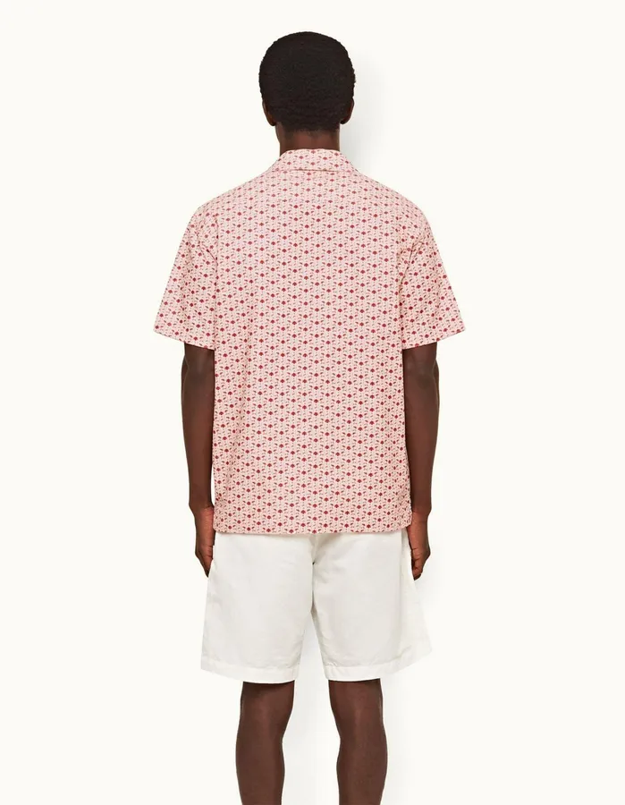 Orlebar Brown Shirts Men Marne Cord Sea Mistvermillion