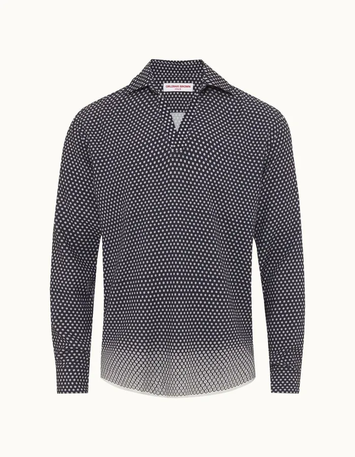 Orlebar Brown Shirts Men Ridley Night Iriswhite